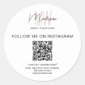 Autocollant de code QR Monogramme Logo Boulangerie (Devant)