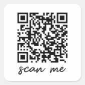 Autocollant de code QR personnalisé (Devant)