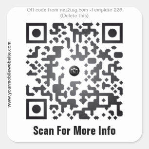 Autocollant de code QR personnalisé (modèle de cod