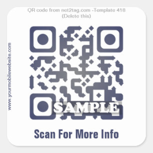 Autocollant de code QR personnalisé (modèle de cod