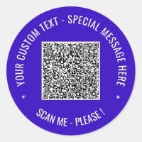 Autocollant de code QR personnalisé Texte et coule