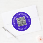 Autocollant de code QR personnalisé Texte et coule (Enveloppe)