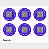 Autocollant de code QR personnalisé Texte et coule (Feuille)