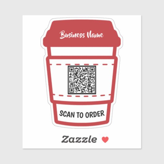 Autocollant de code QR pour commander et menu pour (Feuille)