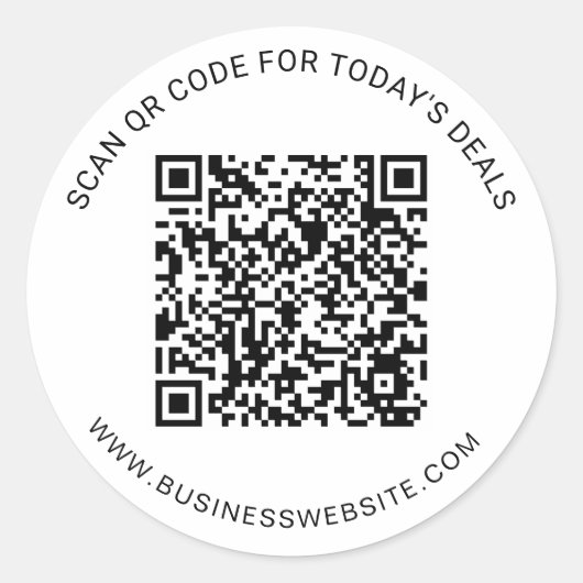 Autocollant de code QR pour entreprise personnalis (Devant)