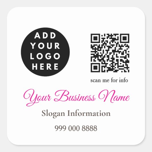 Autocollant de code QR pour l'entreprise de cateri (Devant)