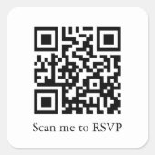 Autocollant de code QR pour réponse au mariage (Devant)