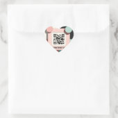 autocollant de code QR rose (Sac)
