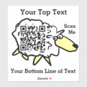 Autocollant de code QR Sheep Fun (Feuille)