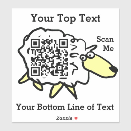 Autocollant de code QR Sheep Fun (Feuille)