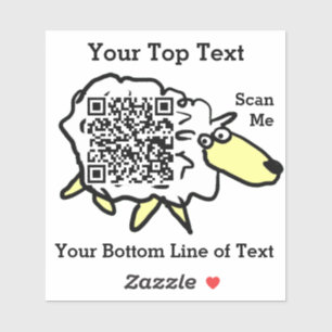 Autocollant de code QR Sheep Fun
