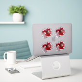 Autocollant de cœur (Ordinateur portable sur le bureau)