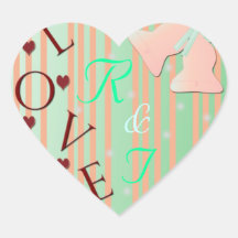 Autocollant de cœur