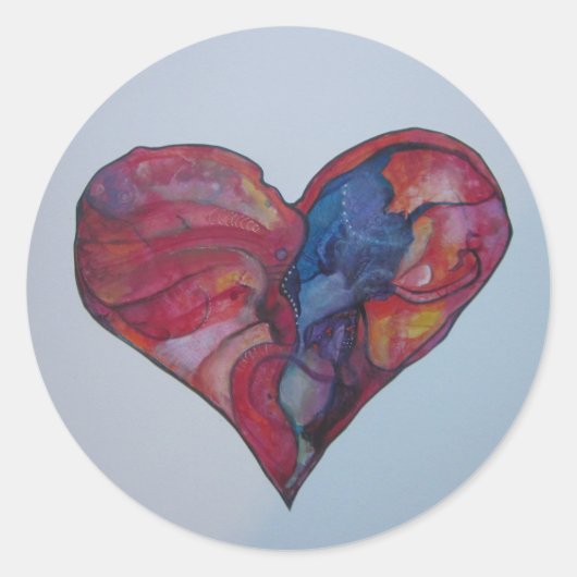 Autocollant de coeur (Devant)