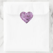 Autocollant de coeur à fleurs violettes (Sac)