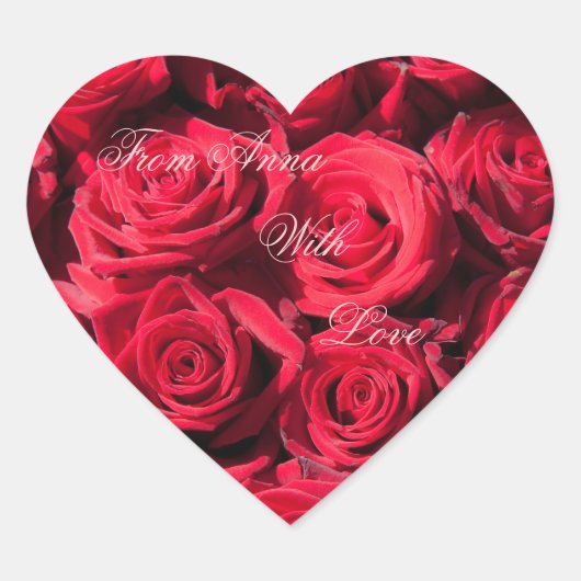 Autocollant de coeur avec amour (Devant)