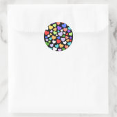 Autocollant de coeur coloré (Sac)