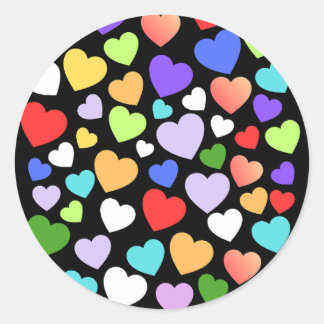 Autocollant de coeur coloré
