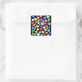 Autocollant de coeur coloré (Sac)