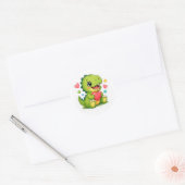 Autocollant de coeur de bébé dinosaure mignon (Enveloppe)