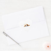 Autocollant de coeur de Cavalier King Charles Span (Enveloppe)