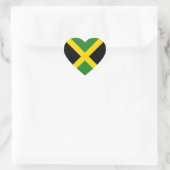 Autocollant de coeur de drapeau de la Jamaïque (Sac)