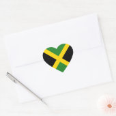 Autocollant de coeur de drapeau de la Jamaïque (Enveloppe)