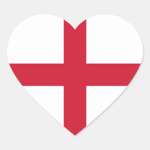 Autocollant de coeur de drapeau de l'Angleterre