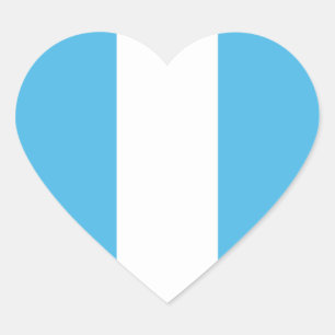 Autocollant de coeur de drapeau du Guatemala