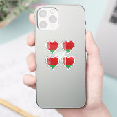 Autocollant de coeur de fierté de drapeau d'amour  (Téléphone)