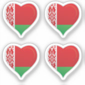 Autocollant de coeur de fierté de drapeau d'amour  (Recto)