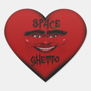 autocollant de coeur de ghetto de l'espace