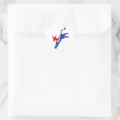 Autocollant de coeur démocrate Donkey (Sac)