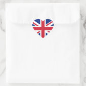 Autocollant de coeur du drapeau britannique (Sac)