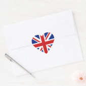 Autocollant de coeur du drapeau britannique (Enveloppe)
