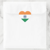 Autocollant de coeur du drapeau de l'Inde (Sac)