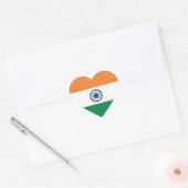 Autocollant de coeur du drapeau de l'Inde (Enveloppe)
