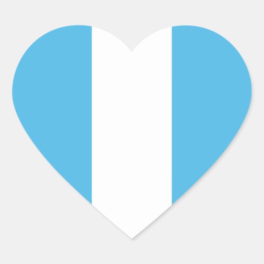 Autocollant de coeur du drapeau du Guatemala (Devant)