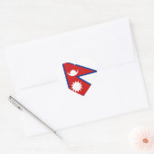 Autocollant de coeur du drapeau du Népal (Enveloppe)