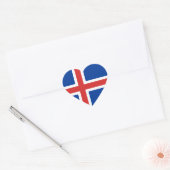 Autocollant de coeur du drapeau islandais (Enveloppe)