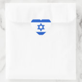 Autocollant de coeur du drapeau israélien (Sac)