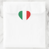 Autocollant de coeur du drapeau italien (Sac)