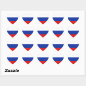 Autocollant de coeur du drapeau russe (Feuille)