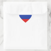 Autocollant de coeur du drapeau russe (Sac)