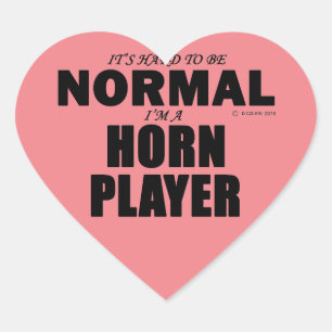 Autocollant de coeur du joueur de corne normal