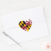 Autocollant de coeur du Maryland, Drapeau du Maryl (Enveloppe)