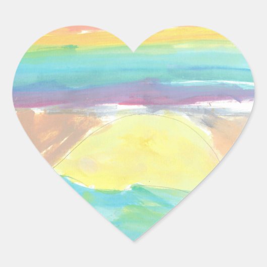 autocollant de coeur étoilé (Devant)