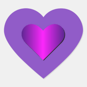 Autocollant de coeur pourpre