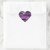 Autocollant de coeur Purple Gold Parties scintilla (Sac)