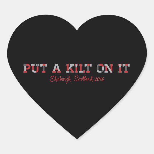 Autocollant de coeur RARE16 Kilt (Devant)
